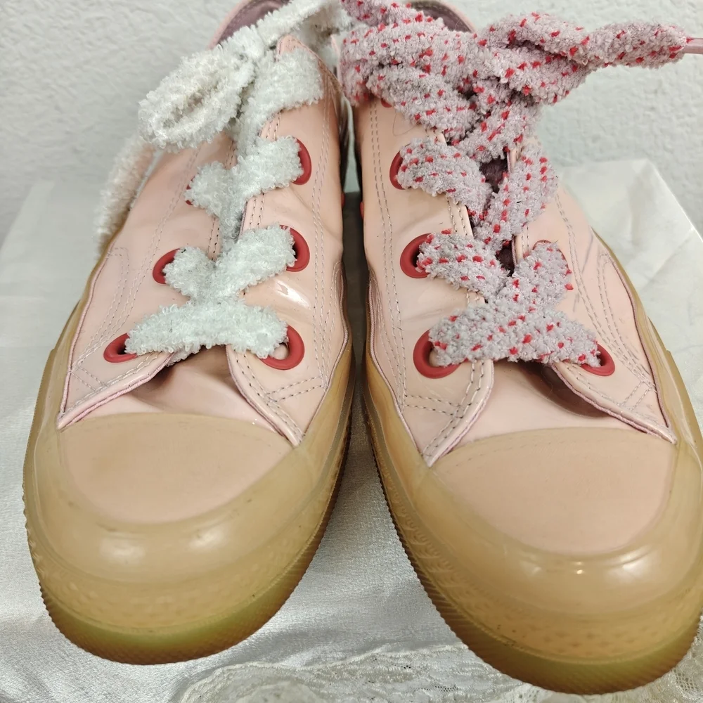Converse x JW Anderson Chuck 70 Low Top 'Toy' Sneakers Pink Mist Patent Leather